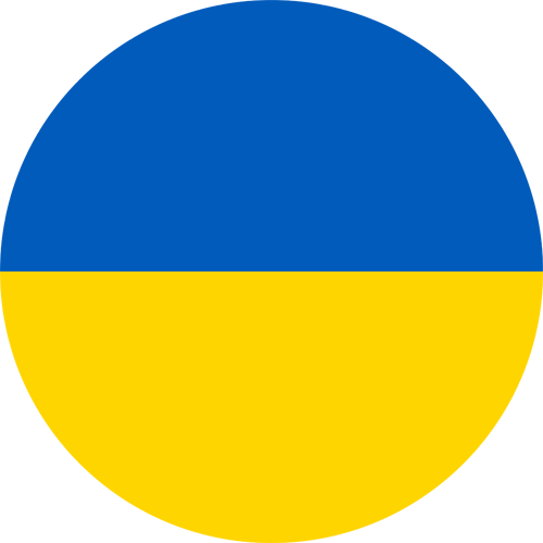 Ukraine Round Flag