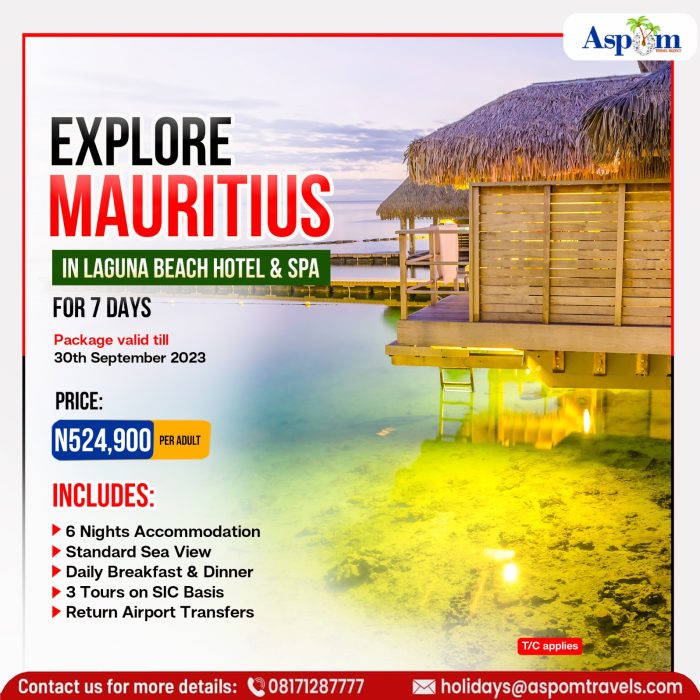 Explore Mauritius in Laguna Beach Hotel and Spa