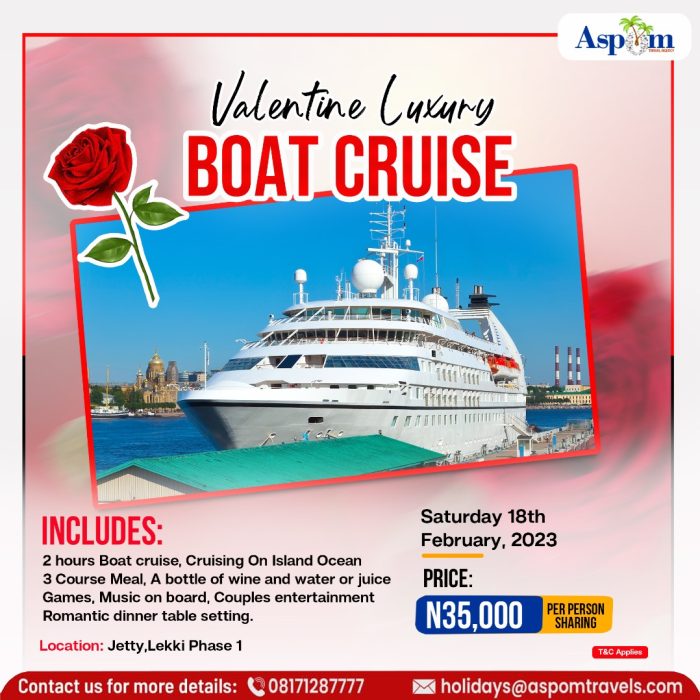 Valentine Luxury Boat Cruise