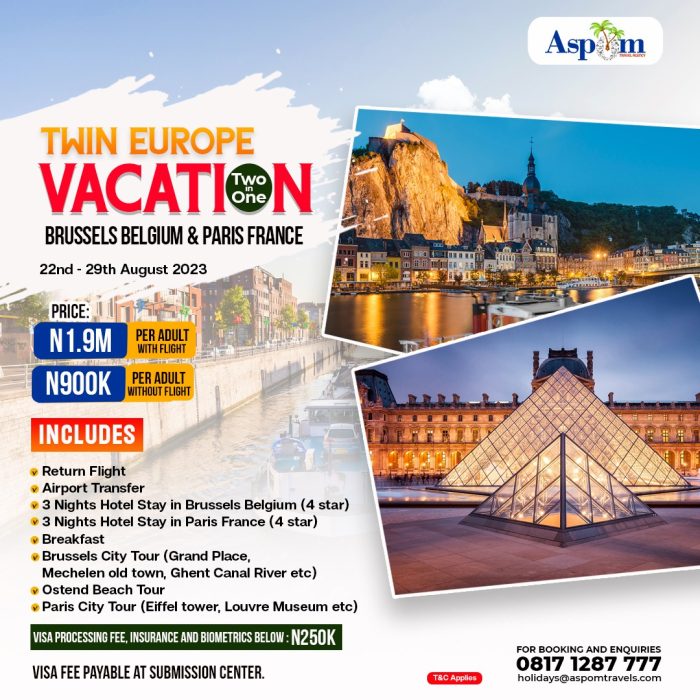 Tour Packages From Nigeria To Anywhere