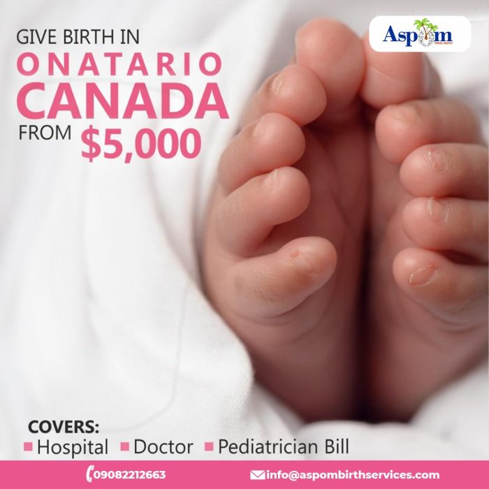 Give birth in Ontario Canada